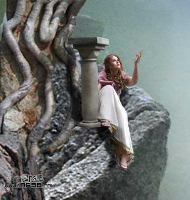 ‘photoshop合成浪漫奇幻山谷仙境美女效果‘