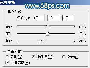 ‘Photoshop下将偏暗外景婚片调成甜美的蓝红色‘