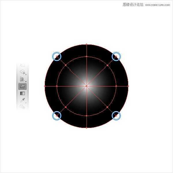 Illustrator绘制逼真的美国队长盾牌图标,