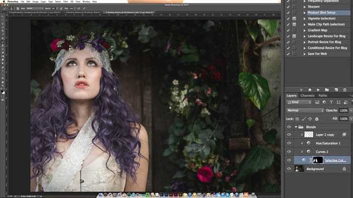 ‘Photoshop快速为美女长发换颜色教程‘