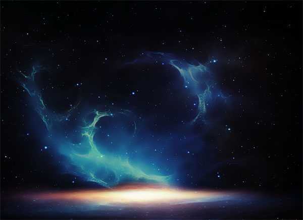 ‘PS合成制作梦幻太空时代的光天使的场景‘