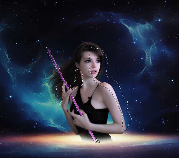 ‘PS合成制作梦幻太空时代的光天使的场景‘