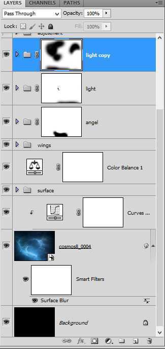 ‘PS合成制作梦幻太空时代的光天使的场景‘