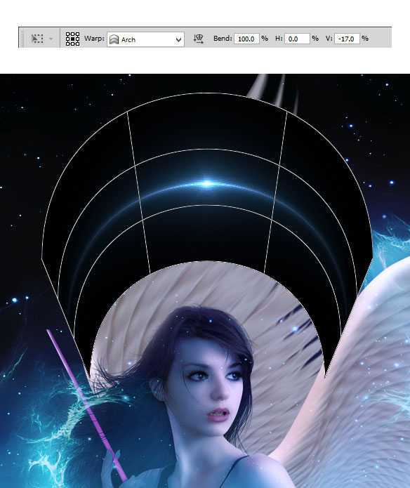 ‘PS合成制作梦幻太空时代的光天使的场景‘