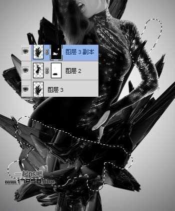‘photoshop合成动感暗黑舞动得美女效果‘