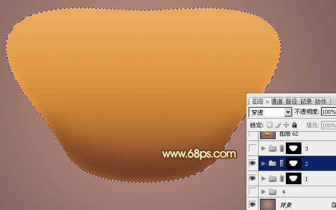 ‘Photoshop设计制作一个漂亮的金色元宝‘