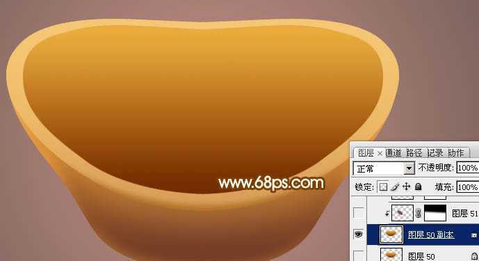 ‘Photoshop设计制作一个漂亮的金色元宝‘