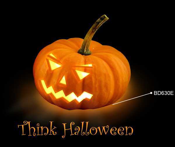 ‘photoshop利用素材及样式制作恐怖的万圣节发光南瓜‘