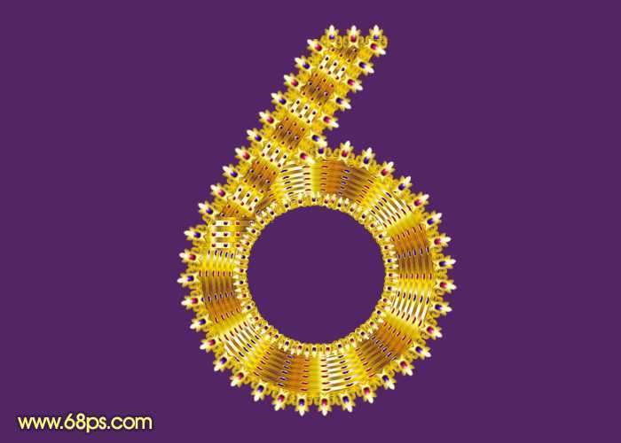 ‘Photoshop打造非常华丽的宝石花边字效果‘