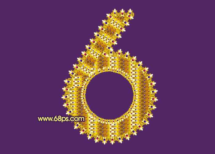 ‘Photoshop打造非常华丽的宝石花边字效果‘