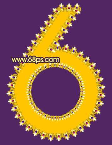 ‘Photoshop打造非常华丽的宝石花边字效果‘