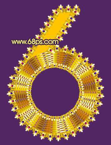 ‘Photoshop打造非常华丽的宝石花边字效果‘