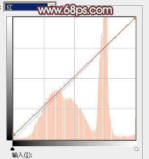 ‘Photoshop为荒草中的美女加上唯美的秋季红褐色‘