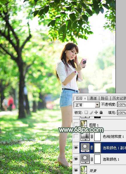 ‘Photoshop打造甜美的秋季暖褐色外景人物图片‘
