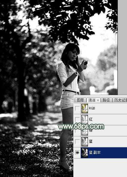 ‘Photoshop打造甜美的秋季暖褐色外景人物图片‘