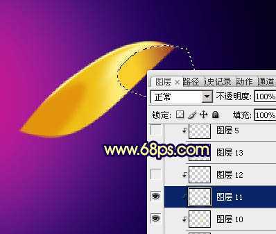 ‘Photoshop将制作出非常精致有质感的黄金色莲花‘