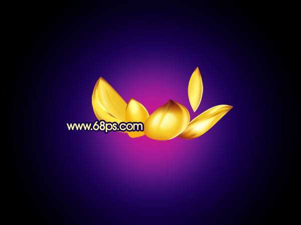 ‘Photoshop将制作出非常精致有质感的黄金色莲花‘