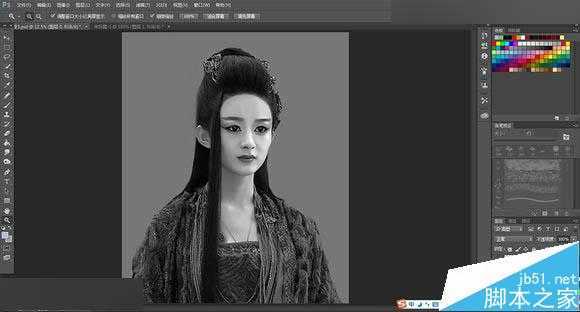 ‘Photoshop把花千骨照片转唯美的流泪手绘效果‘