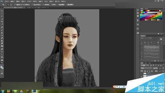 ‘Photoshop把花千骨照片转唯美的流泪手绘效果‘