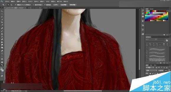 ‘Photoshop把花千骨照片转唯美的流泪手绘效果‘