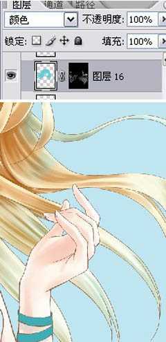 ‘photoshop鼠绘清爽的卡通美女插画效果‘