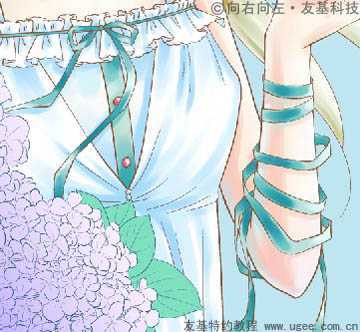 ‘photoshop鼠绘清爽的卡通美女插画效果‘