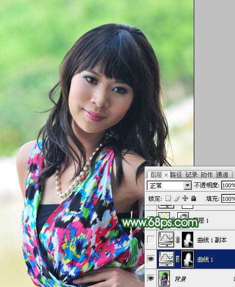 ‘Photoshop将给背光图片美女制作加上甜美的粉红色‘