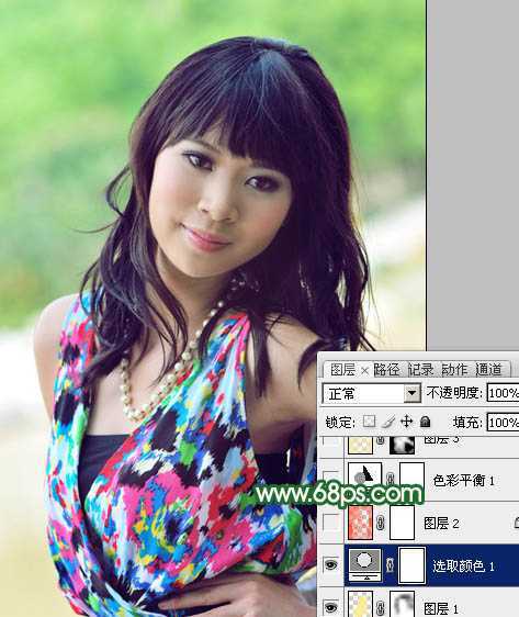 ‘Photoshop将给背光图片美女制作加上甜美的粉红色‘