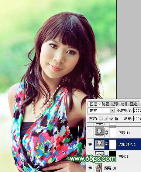 ‘Photoshop将给背光图片美女制作加上甜美的粉红色‘