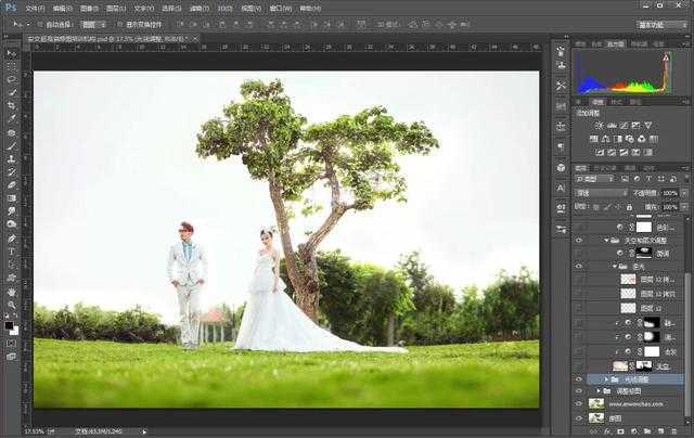 ‘教你如何打造大气唯美的夕阳婚纱照后期修图‘