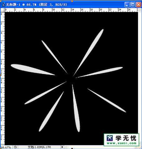 ‘photoshop制作炫丽的白色光影效果‘