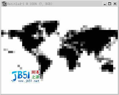 Photoshop制作数码点阵地图特效