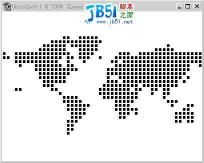 Photoshop制作数码点阵地图特效