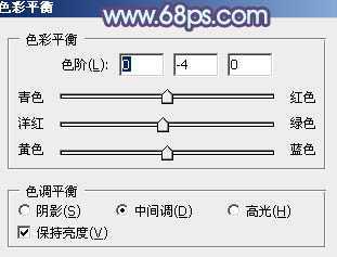 ‘Photoshop为外景美女调出柔美的中性青蓝色‘