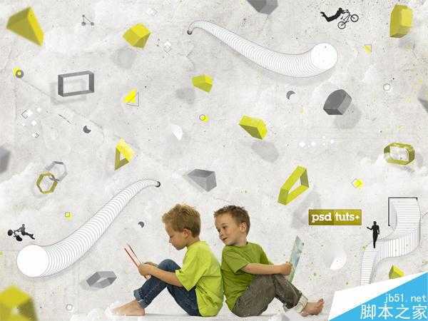 AI+PS创建儿童海报 脚本之家 AI实例教程