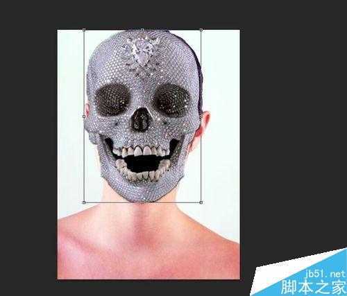 ‘用PS将一个美女变成骷髅的GIF动态图‘