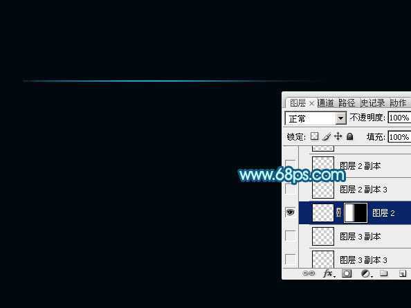 ‘Photoshop制作简单的蓝色光晕‘