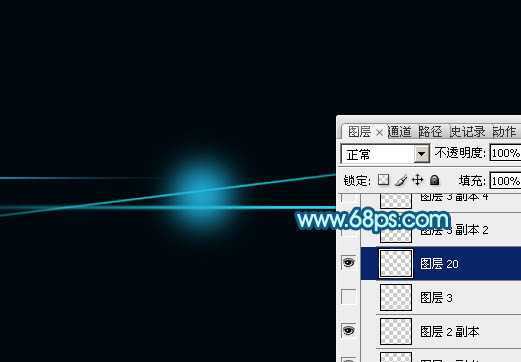 ‘Photoshop制作简单的蓝色光晕‘