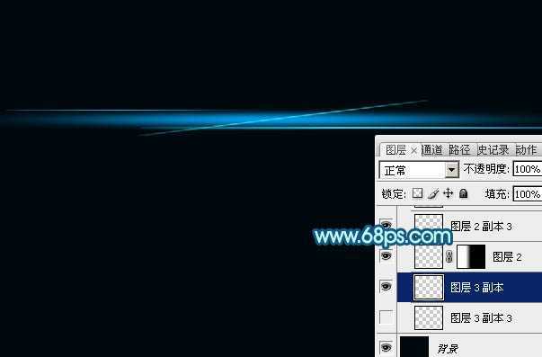‘Photoshop制作简单的蓝色光晕‘