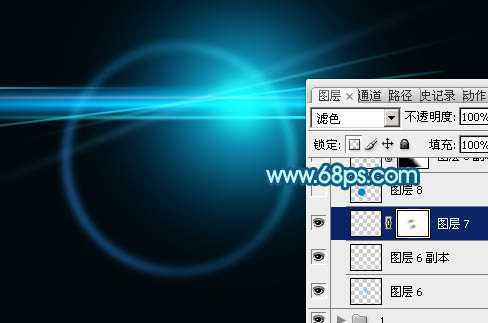‘Photoshop制作简单的蓝色光晕‘