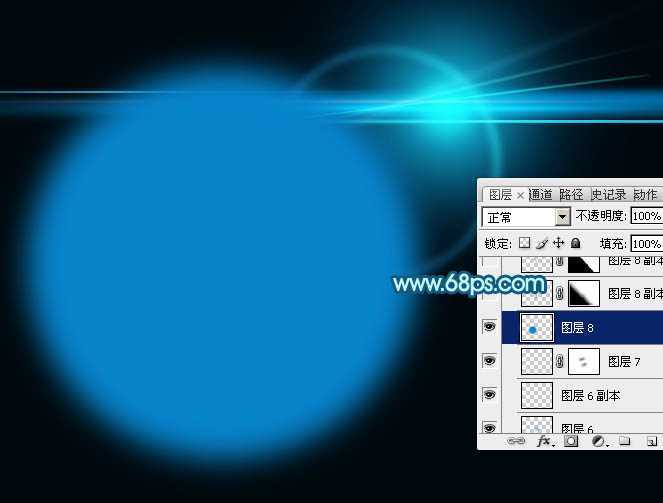 ‘Photoshop制作简单的蓝色光晕‘
