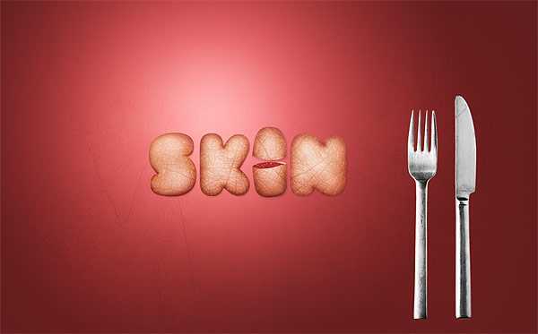 ‘Photoshop打造另类的鲜肉字‘