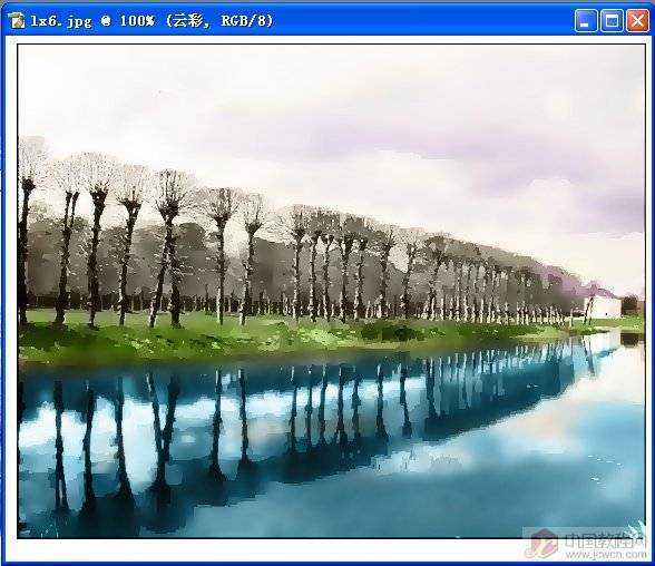 ‘Photoshop将风景照片处理成水彩诗意画‘