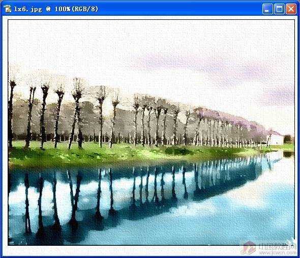 ‘Photoshop将风景照片处理成水彩诗意画‘