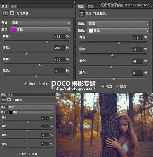 ‘PS调出秋季唯美艺术效果的森林人像教程‘