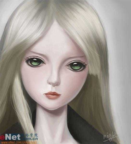 Photoshop手绘美丽忧郁的SD娃娃_脚本之家jb51.net整理