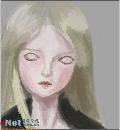 Photoshop手绘美丽忧郁的SD娃娃_脚本之家jb51.net整理(2)