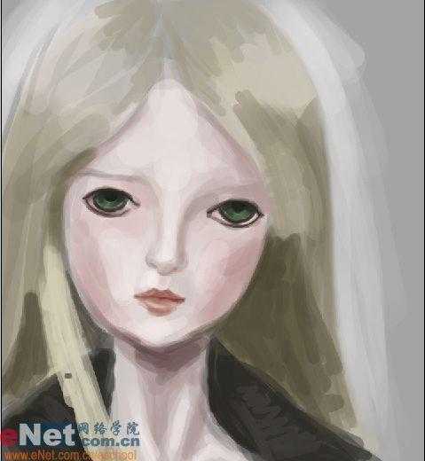 Photoshop手绘美丽忧郁的SD娃娃_脚本之家jb51.net整理(2)