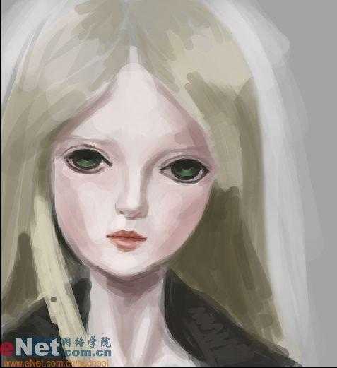 Photoshop手绘美丽忧郁的SD娃娃_脚本之家jb51.net整理(2)