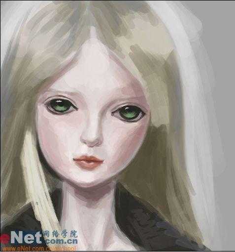 Photoshop手绘美丽忧郁的SD娃娃_脚本之家jb51.net整理(2)